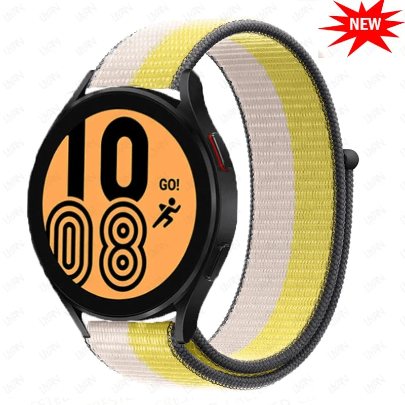 20mm 22mm Band For Samsung Galaxy Watch 6/5/4/5pro/4/6 Classic/active 2 Nylon loop sport bracelet huawei watch GT 4-2-2e-3 Strap