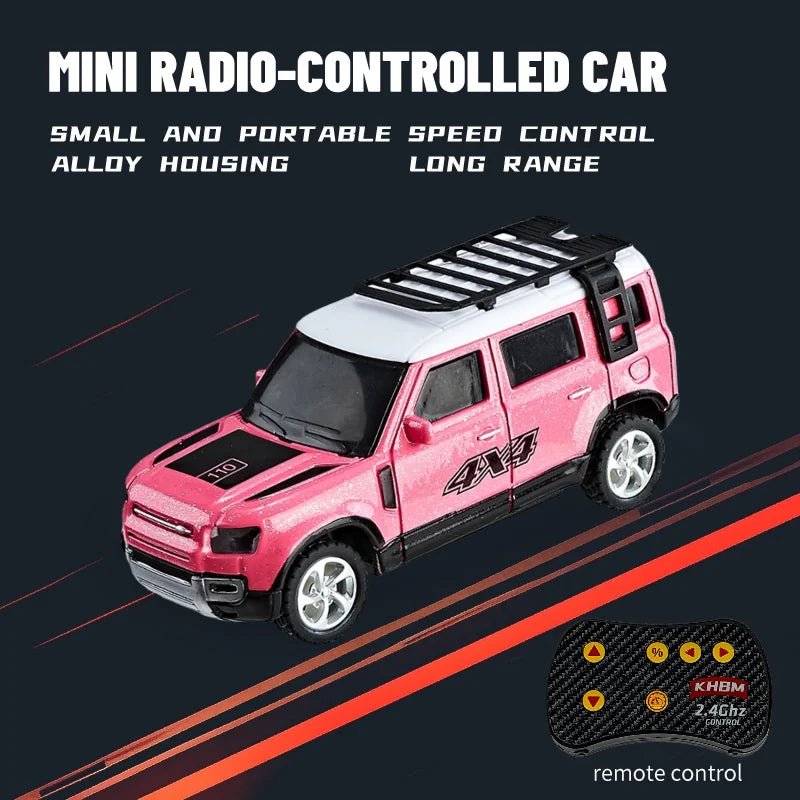 New RC Car MINI Alloy 1/64 Remote Control Car Convenient to Carry 60 Minutes of Work Time Children's Gifts Electronic Toys