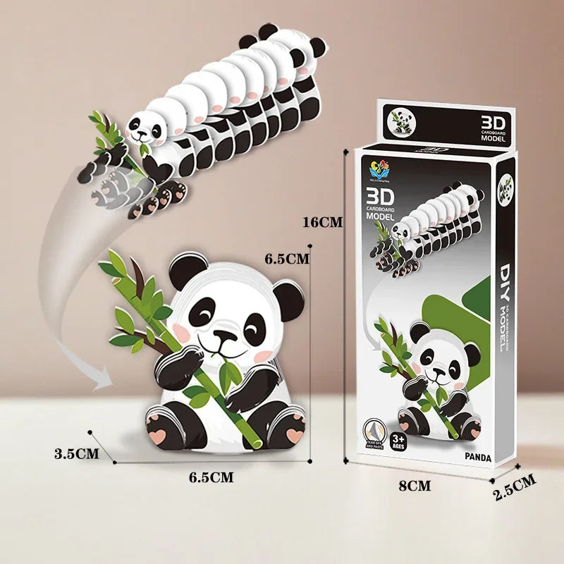 Children's Cartoon Dinosaurs 3D Three-dimensional Puzzle Toys DIY Puzzle Creative Paper Animal Model Assembly  baby toys