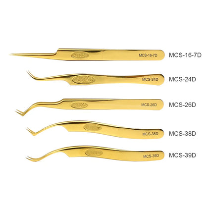 100% Vetus Original MCS Series New Style Premium Eyelashes Tweezers Ultra Fine Tip Improve for 3D 6D Lashes Extensions
