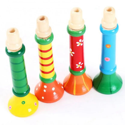 KTV Party Wooden Trumpet Toy Horn Whistle Musical Instrument for Toys Sound Training Games