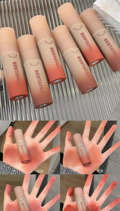 BENTAYGA Autumn Velvet Lip Mud — Matte Finish, Skin-Tone Enhancing Lip Tint, Versatile Nude Makeup, Budget-Friendly for Students