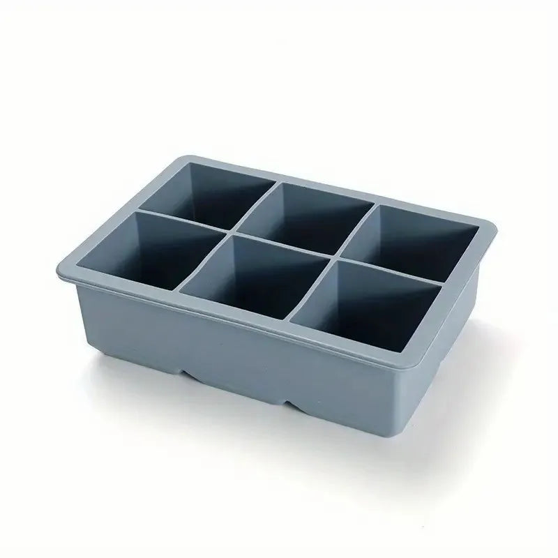 【Hot sales】1pc, Ice Cube Tray With Lid, 6 Cavity Flexible Food Grade Silicone Ice Cube Mold, Ice Trays For Freezer