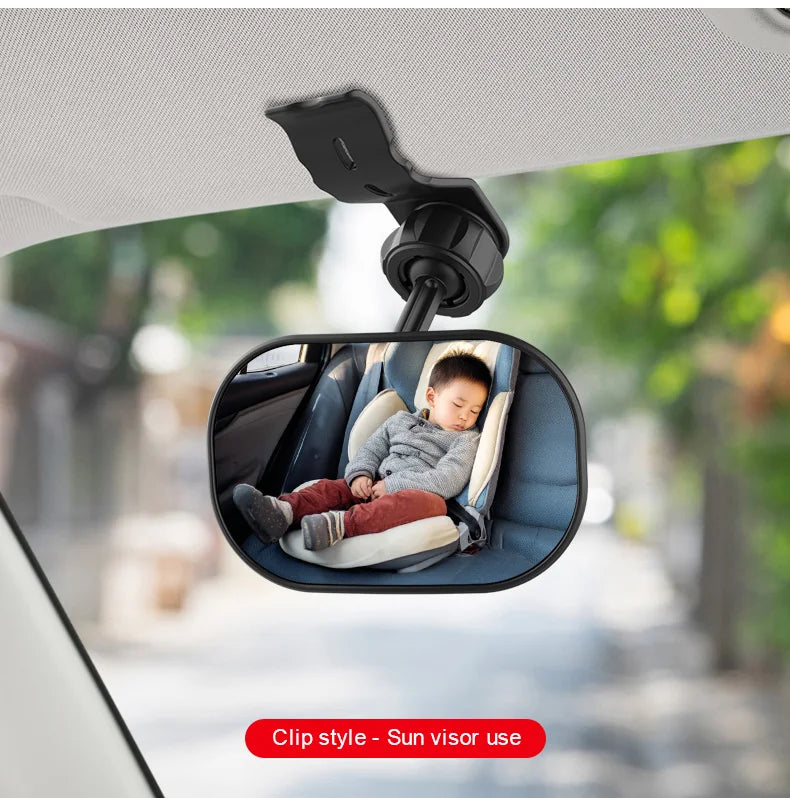 New Car Rearview Mirror Wide View Safety Mirror For Windshield Infant Car Seats Clear Reflection 360-Degree Rotatable Adjustable