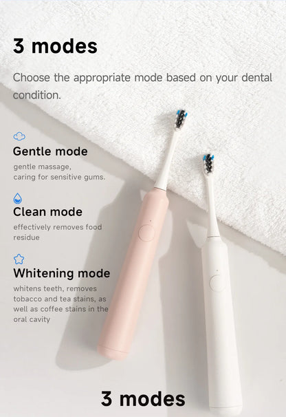 DOCOLAB Sonic Electric Toothbrush 3Gear Vibration Rechargeable Waterproof Teeth Whitening Cleaning Personal Care Appliance MT001