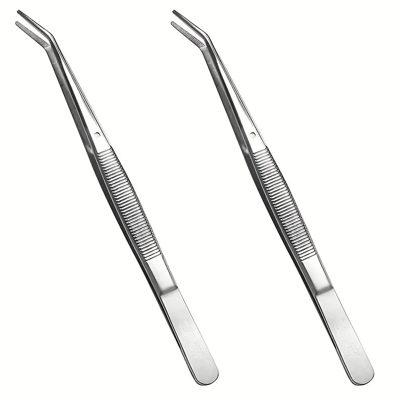 1/5pcs Stainless Steel Nail Art Nippers Tweezers Rhinestones Crystal Sequins Glitter Picking Up Cotton Cleaner Tools Manicure
