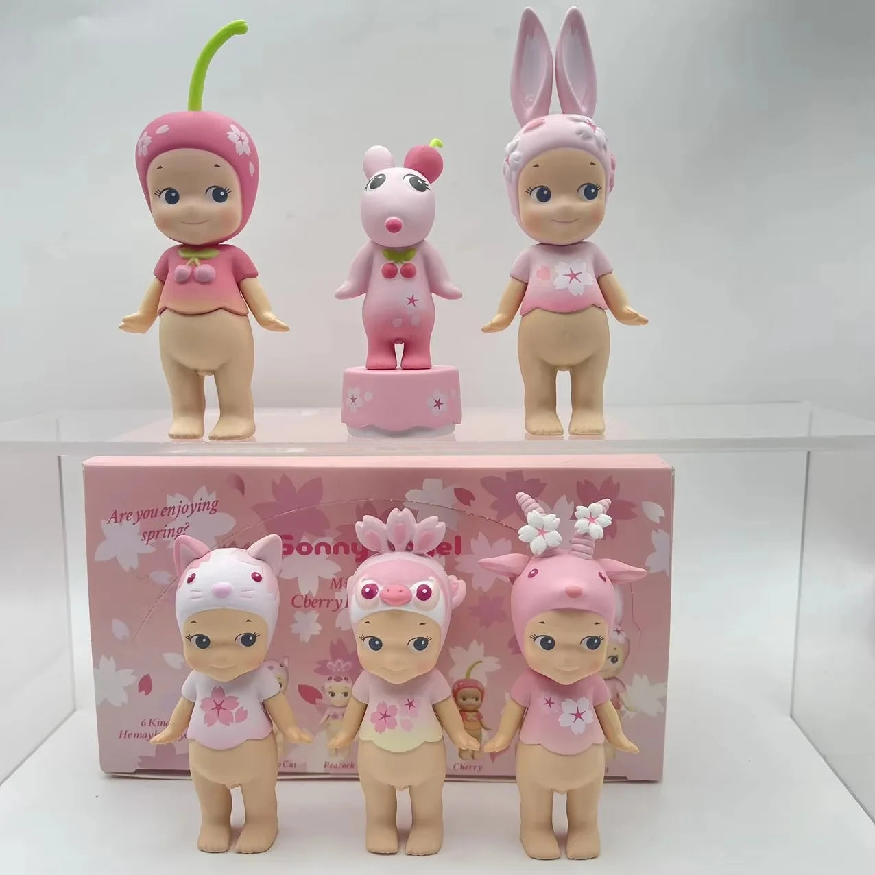 Sonny Angel Cherry Blossom Series Pink Blind Box Toys Anime Action Figure Model Original Ornament Children's Birthday Gifts