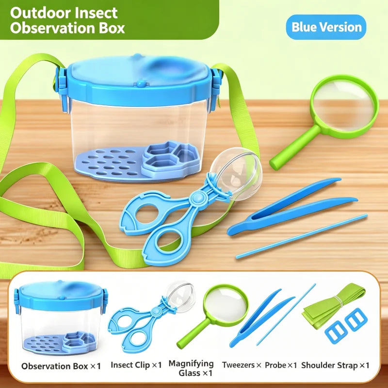 Novel Insect Observation Box Outdoor Collection Telescope Tadpole Butterfly Silkworm Biological Experiment Capture Tool