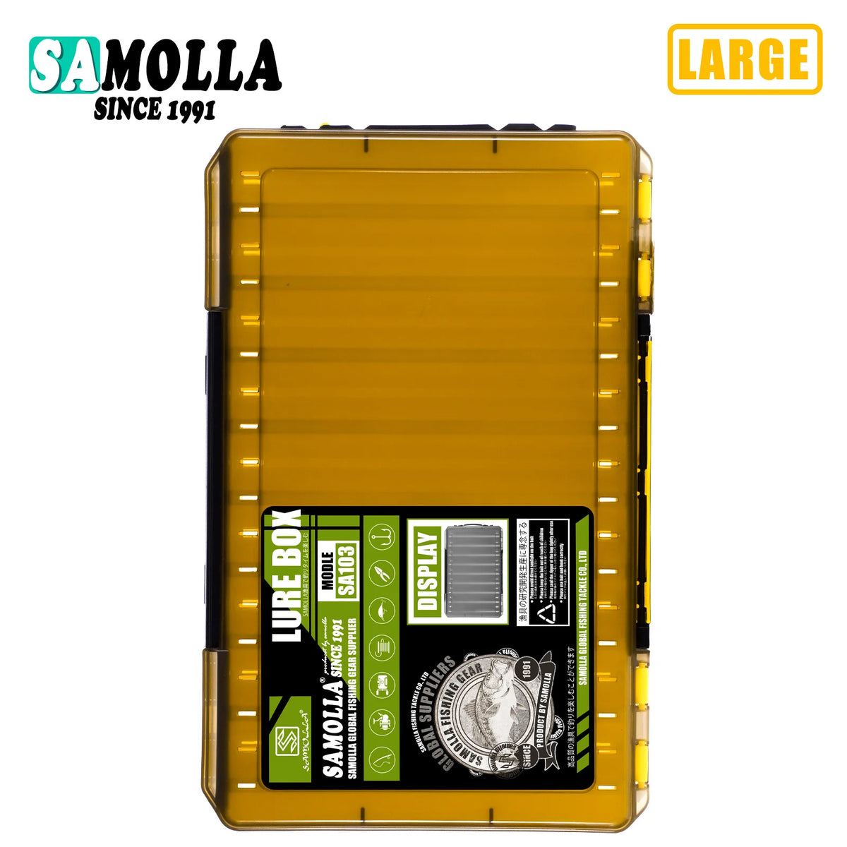SAMOLLA Large Fishing Tackle Box Lure Storage Double Sided Lure Hook Boxes Baits Container Storage Case Fishing Accessories