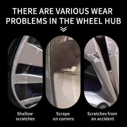 Universal Wheel Hub Repair Kit-Alloy Rim Scratch Remover,Oxidation Paste and Rust Inhibitor, Automotive Hub Care Polishing Paste