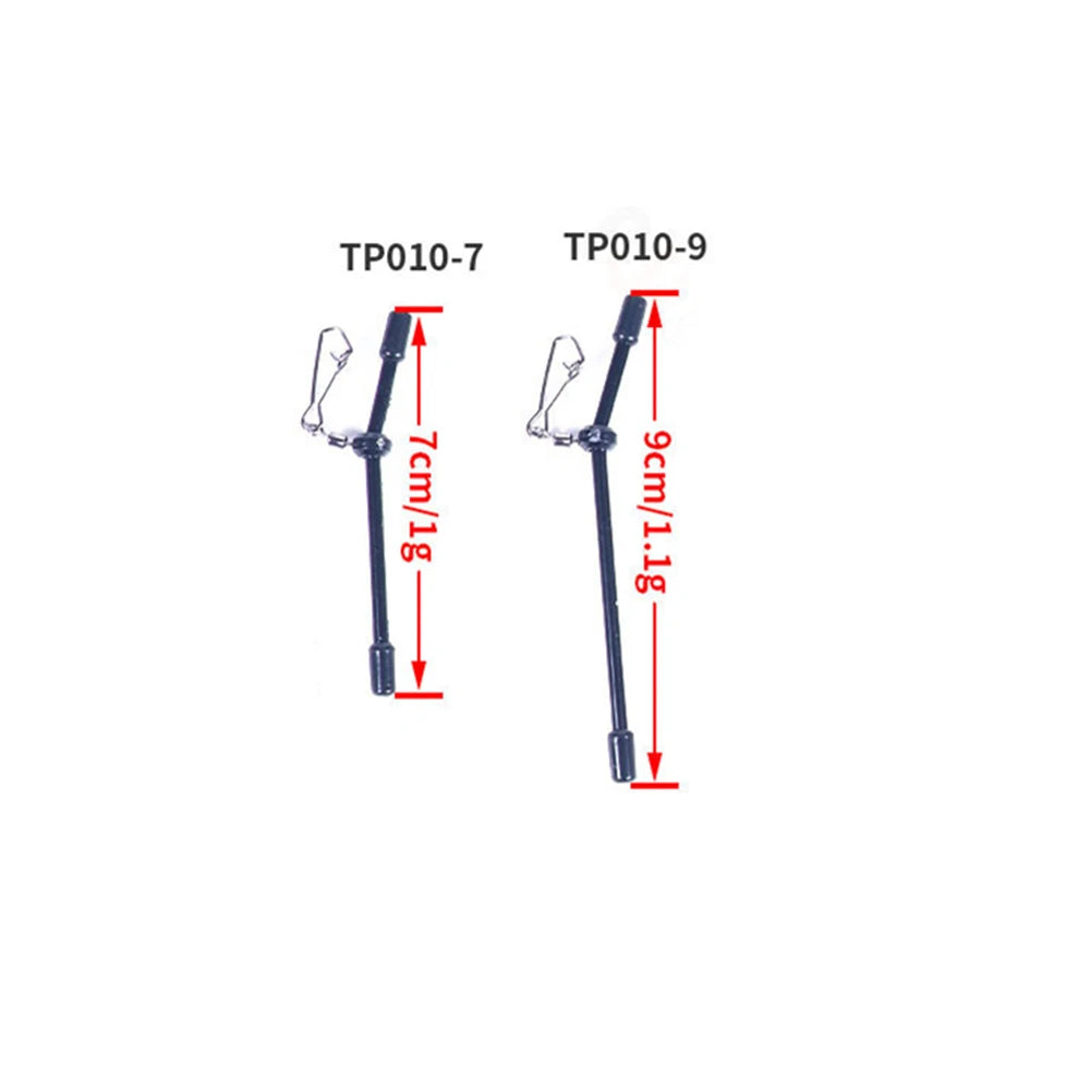 5Pcs Fishing Anti-Tangle Feeder Boom Spacer With Snaps Balance Connector Tackle Rolling Swivel Snaps Balance Connector