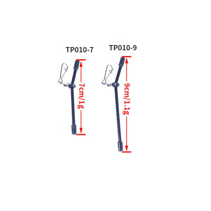 5Pcs Fishing Anti-Tangle Feeder Boom Spacer With Snaps Balance Connector Tackle Rolling Swivel Snaps Balance Connector