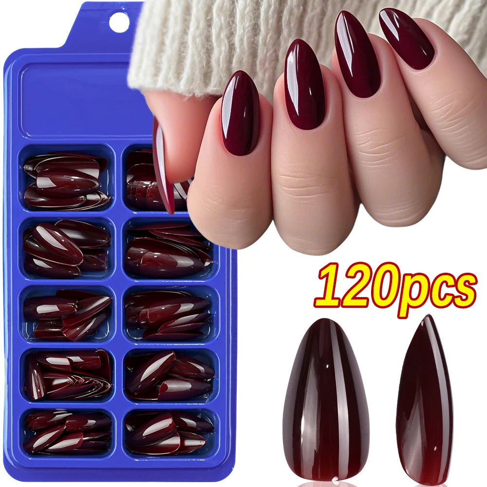 120Pcs 9-Colors French Fake Toenails Summer Short Sqaure Press On Toe Nails Tips Glossy Nude/Pink/Brown Full Cover False Toenail