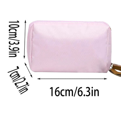 HOMEFISH Women Cosmetic Bag Solid Color Korean Style Makeup Bag Pouch Toiletry Bag Waterproof Makeup Organizer Case Luxury Bag