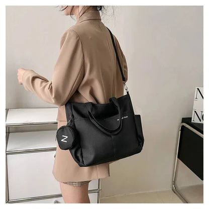 Large capacity Korean version crossbody bag suitable for both male and female college students travel shoulder bag commuting bag