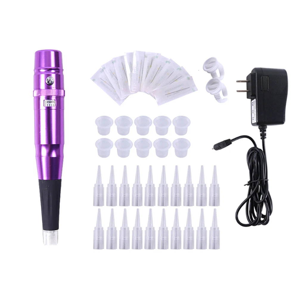 Permanent makeup Machine Rotary Tattoo Machines Pen Semi-PMU pens Eyebrow Lip Piercing Gun Tatuagem Microblading Supplies Kit