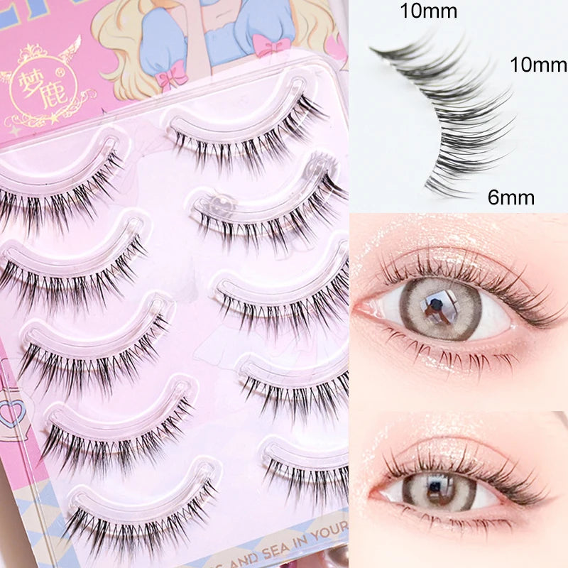 Dream Deer False Eyelashes A Type Eyelashes Upgraded Lash V-shaped 0.14mm Transparent Stem Soft Natural Eye Lashes Mink