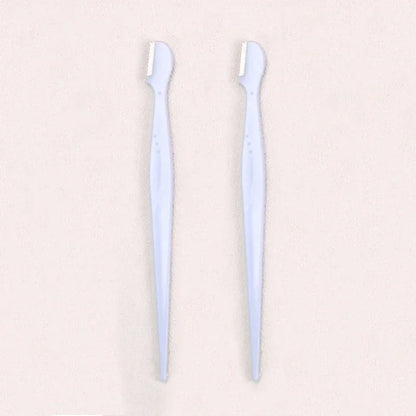 Karsyngirl 2/3/5Pcs Straight Handle Round Head Eyebrow Trimmer Beauty Tools Beginner Anti-scratch Eyebrow Trimmer Eyebrow Razor