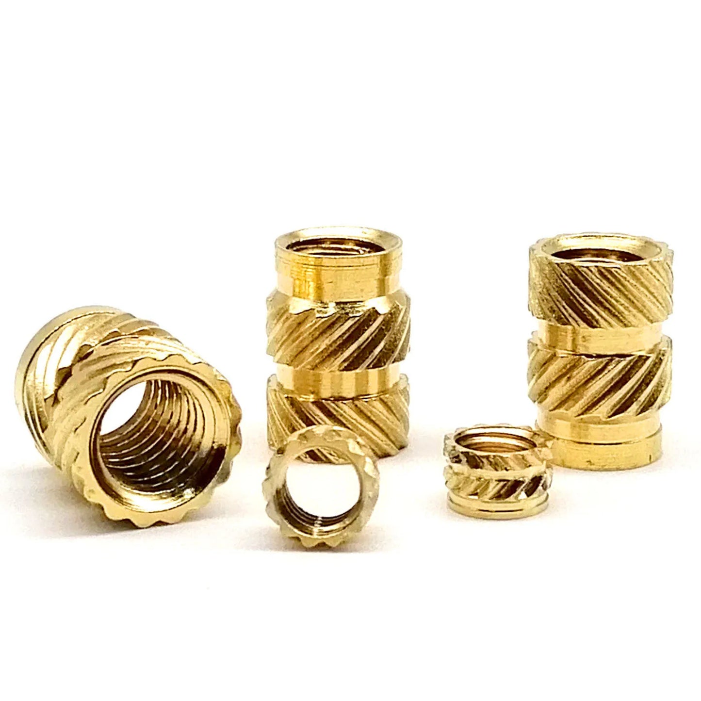 HZYUEGOU M1 M1.2 M1.4 M1.6 M2 M2.5 M3 M4 M5 M6 Hot Melt Heat Injection Molding 3D Print Brass Copper Embed Knurled Insert Nut