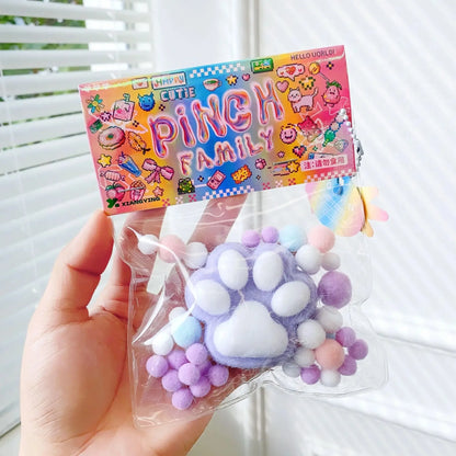 Mini PU Squeeze Toy Cat Foot Mochi Fidget Toy Antistress Ruduce Stress Pinching Cat Paw Soft Relief Relax Toys