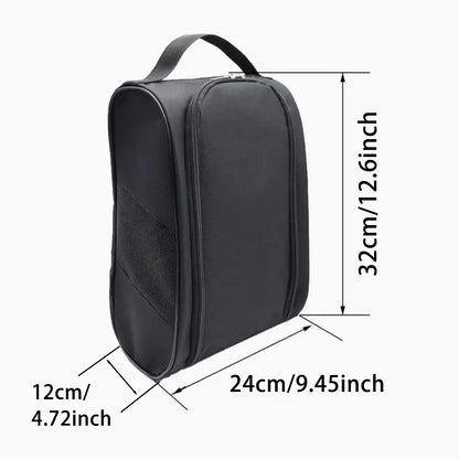 Portable Golf Shoe Bag Oxford Cloth Shoe Carrier Bags Breathable Lightweight Golf Handbag Dustproof Football Tennis Shoe Bag