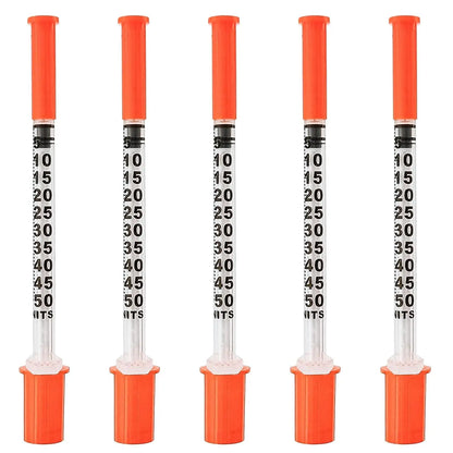 50pcs/10pcs/1pc 0.5ml Disposable Plastic Veterinary Syringes with Needles, Suitable for Pets and Farm Animals; Syringes