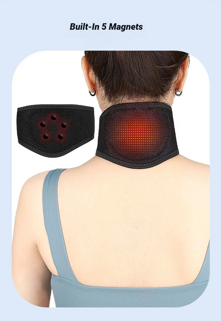 1Pcs One Piece Tourmaline Self-Heating Pads Magnet Cervical Neck Care Collar Far Infrared Relaxation Magnetic Neckband Self-Heat