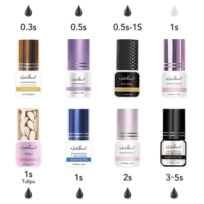 NATUHANA 5ml Professional Eyelash Extension Glue Fast Drying Strong Hold Low Smell Long Retention False Lash Adhesive