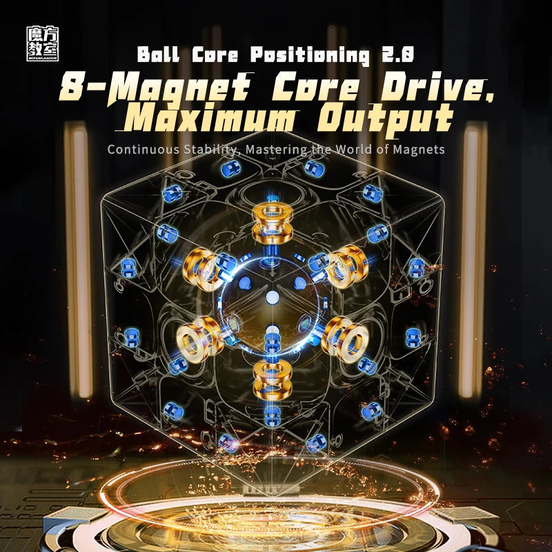 [CubeFun] MoYu RS3M V5 3x3x3 Magnetic Magic Cube Ball Core Professional Cubo Magic Speed 3x3 Cube RS3M Moyu Cubing Puzzle Toys
