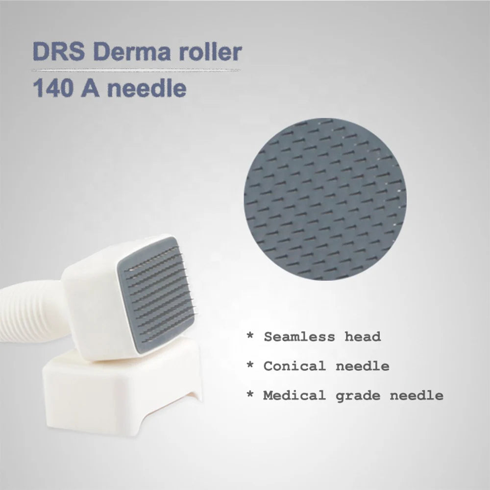 DRS140A Derma Stamp Microneedle 140A Adjustable Micro Needles Roller Beauty Skin Care Tool for Hair Face  Scalp  Beard 0.2mm