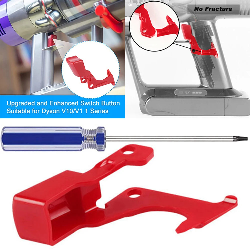For Dyson V10/V11 Replacement Red Trigger Switch Button Upgraded Replacement Trigger Button With 3Pcs Screwdrivers