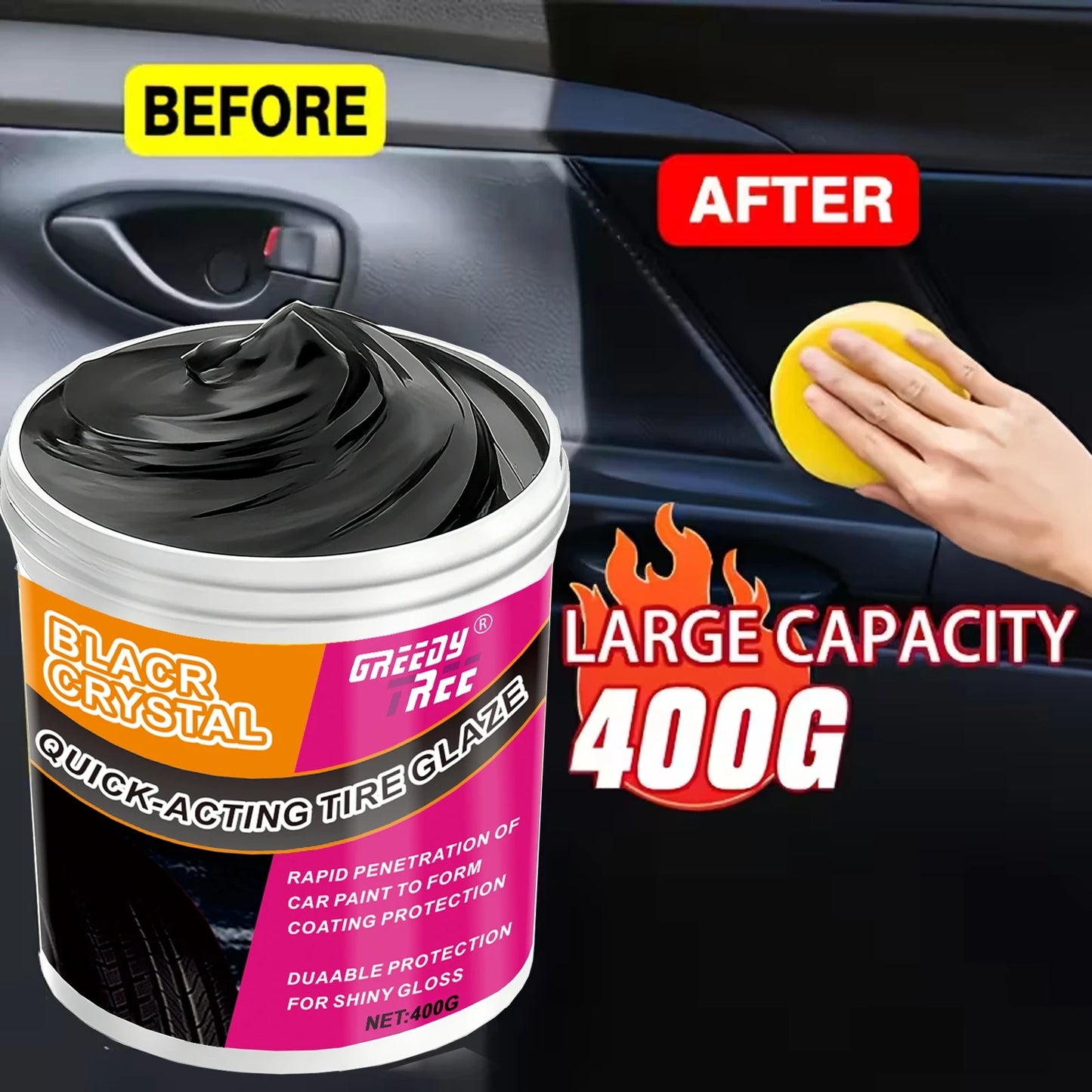 [All-in-One Repair Cream] All-in-One Plastic & Rubber Repair Cream - Instant Black Restoration, Scratch Remover & Anti-Aging For