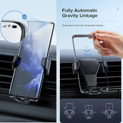 Car Mobile Phone Holder Air Vent Mounts Stand GPS Gravity Navigation Bracket For Audi A1 Sportback 8XA 8XF 2011-2019 Accessories