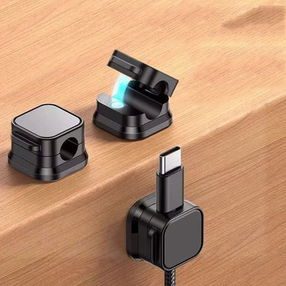 12/ 6PCS Magnetic Cable Clips Cable Smooth Adjustable Cord Holder Under Desk Cable Management Wire Keeper Cable Organizer