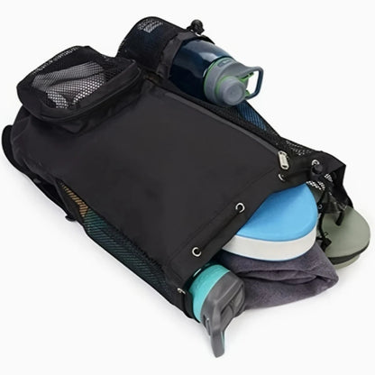 Drawstring Beach Storage Bag Sports Backpacks Basketball Bag Men Women Beach Backpacks Summer Swim Rucksack Mesh Sports Bag