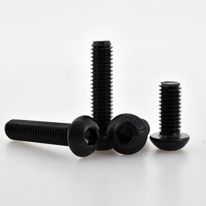 10-200pcs Hexagon Hex Socket Head Screw ISO7380 M2 M2.5 M3 M4 M5 M6 M8 Black Grade 10.9 Steel Button Head Allen Bolt Screws