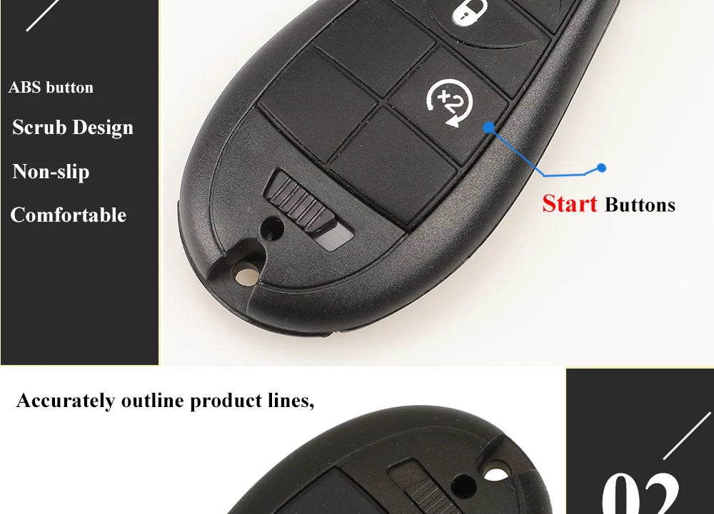 jingyuqin GQ4-53T Fobik Remote Car Key 433MHz ID46-PCF7961A Chip for Dodge RAM 1500 2500 3500 4500 2013-2018 56046953 68159655
