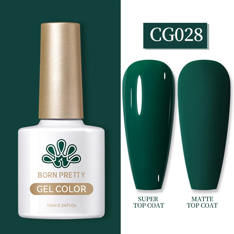 BORN PRETTY 10ml Gel Nail Polish Gel 130 Colors Semi Permanent Solid Nail Gel Varnish Soak Off UV Gel for Base Top Coat