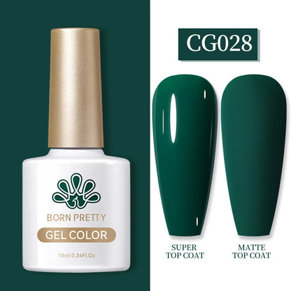 BORN PRETTY 10ml Gel Nail Polish Gel 130 Colors Semi Permanent Solid Nail Gel Varnish Soak Off UV Gel for Base Top Coat