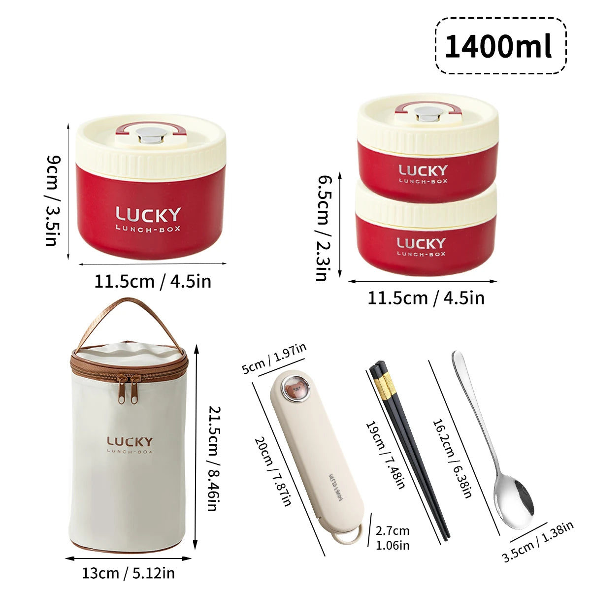 WORTHBUY Portable Sealed Thermal Lunch Box For Kids Stackable Microwave 304 Stainless Steel Bento Box Insulated Food Container