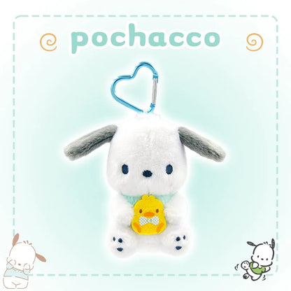 Genuine Sanrio Hello Kitty Kuromi Melody Pachacoo Cinnamoroll Stuffed Toy Pendant Cute Plush Toys Keyring Keychain Birthday Gift