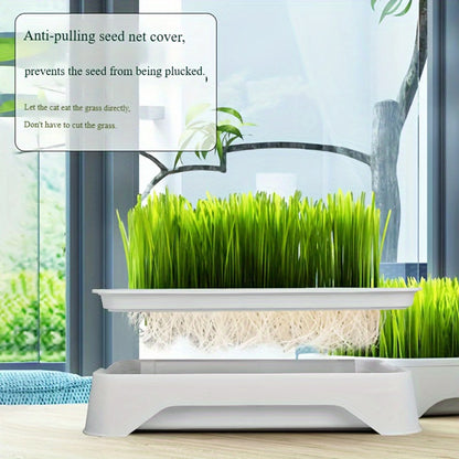Pet Cat Grass Planting Basin Soilless Culture Wheat Seedling Pot Kitten Grass Hydroponic Device Horticultural Planting Pot