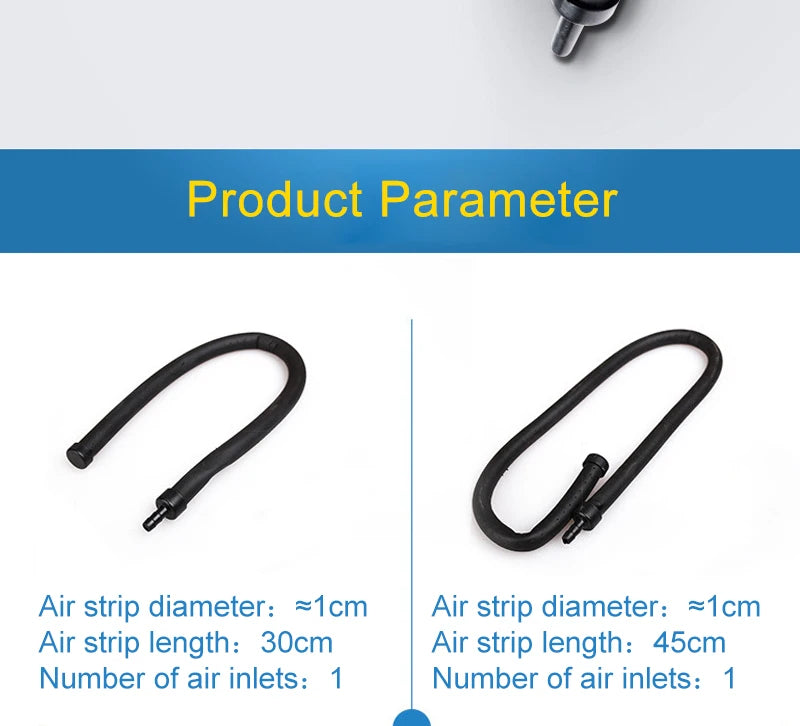 Aquarium Air Pump Oxygen Air Bubble Tube Aerator for Fish Tank Waterscape Bendable Air Stone Pipe Strip Diffuser Accessories