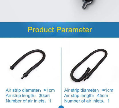 Aquarium Air Pump Oxygen Air Bubble Tube Aerator for Fish Tank Waterscape Bendable Air Stone Pipe Strip Diffuser Accessories