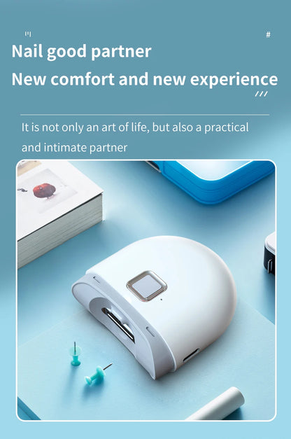 With Light Rechargeable Electric Nail Clipper - Automatic Grinding Polishing Trimmer Cutter for Baby Adult Manicure