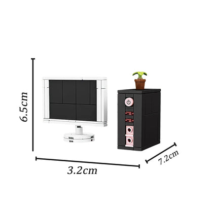 Pretend Play Home Appliance Building Blocks Kids Toys Birthday and Holiday Gift Mini Appliances Set Including Fan Computer Stove