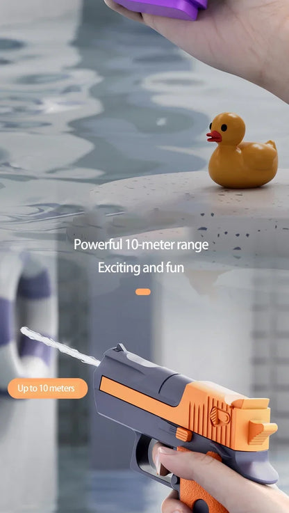 Mini Water Pistol Mechanical Continuous Firing Water Gun Summer Pool Shooting Watergun Manual Water Gun Outdoor Game Toys Gifts