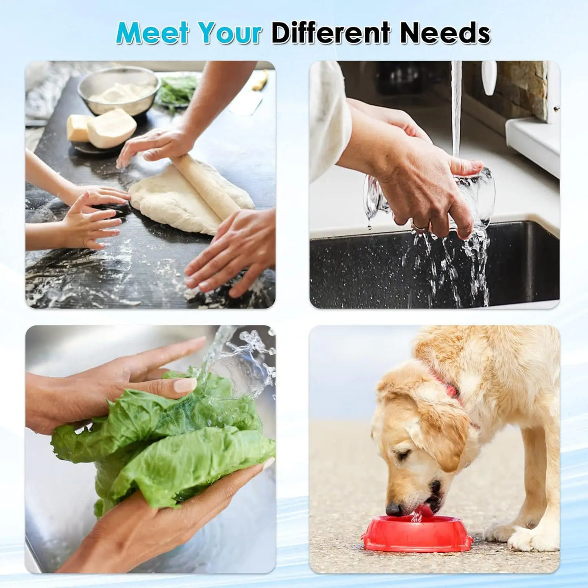 HOMEFISH Stainless Steel Faucet Tap Water Filter Purifier System, NSF Certified Reduces Lead, Chlorine & Bad Taste Kitchen