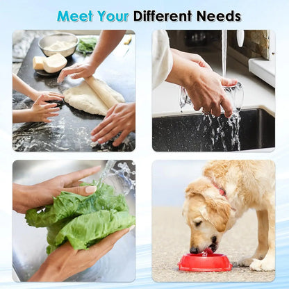 HOMEFISH Stainless Steel Faucet Tap Water Filter Purifier System, NSF Certified Reduces Lead, Chlorine & Bad Taste Kitchen