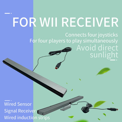 Wired Motion Sensor Receiver with Extension Cord Remote Infrared Ray IR Inductor Bar Wired Remote Sensor Bar for Nintendo Wii